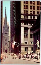 Postcard - Wall Street, Center Of Financial District - New York City, New York picture