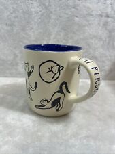 Opalhouse Collectible Cat Person Feline Stoneware Coffee Cup Mug Ivory 16 oz. picture