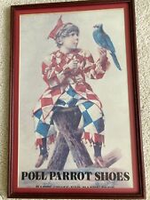 Vintage Poll Parrot Shoes Poster Advertisement Framed picture