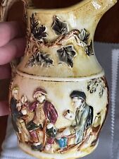 Antique French Majolica Pitcher; signed and dated late 1800s to early 1900s picture