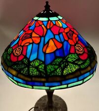 Vintage Reproduction Tiffany Style Lamp Shade Only Poppy Odyssey Design ~ 12” D picture