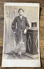 Antique CDV Of A Young Teenage Boy Well Dressed  picture