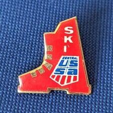 Vintage USSA Central Division Pin United States Ski Association Ski Team Boot picture