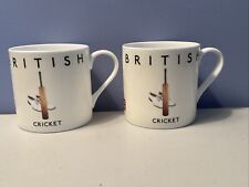 Lot of 2 Roderick Field BEST OF BRITISH Cricket Mugs Scotland Bone China picture
