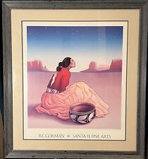 Framed 1992 RC Gorman Santa Fe Fine Arts Native Woman Print picture