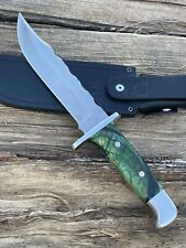 BUCK CUSTOM 124 PRE-HISTORIC GREEN CROSSCUT LEROY REMER KNIFE RRR KNIVES picture