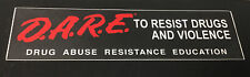 Original Vintage Rare 1990 D.A.R.E. Bumper Sticker DARE Drug Abuse Resistance Ed picture
