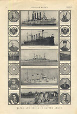 Russian & Japanese Navy Ships Russo-Japanese War Collier's page 1901 picture