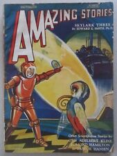 AMAZING STORIES~OCT 1930~V5 N7~BED SHEET SIZE PULP~O A KLINE~EE SMITH-SKYLARK~VG picture