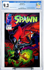 SPAWN #1 CGC 9.2 WHITE PAGES 1992 1st Appearance TODD MCFARLANE CLEAR CASE picture