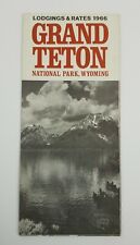 Vintage 1966 Travel Guide Brochure - Lodgings & Rates GRAND TETON National Park picture