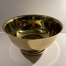 Choice Mid Century Brass Lg Bowl Centerpiece~Gold Tone~10”Period Brass~Jamestown picture