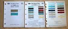 1962 ford CIL canada spring colors paint chip chart 3 pages picture