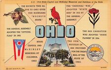 Ohio OH Greetings Larger Not Large Letter 4B-H420 Linen Postcard picture