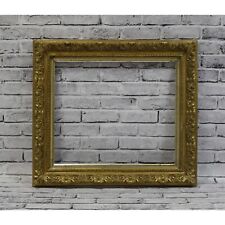 Ca. 1850 old wooden richly decorated frame original gilding dimensions 22 x 18.9 picture