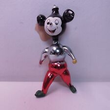 Vintage De Carlini Mickey Mouse Blown Glass Christmas Ornament Damaged picture
