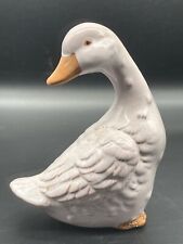 Vintage Glazed Redware Pottery Goose Looking Back, 1978 Terra Cotta Beautiful picture