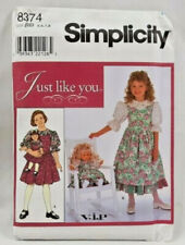 1998 Simplicity Sewing Pattern 8374 Girls Jumper Blouse 5-8 +18