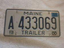 AMERICAN MAINE TRAILER FEBRUARY 2000-2003 # A 433069 RARE NUMBER PLATE picture