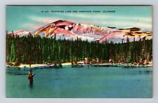 Arapahoe CO-Colorado, Braynard Lake, Peaks, Vintage Postcard picture