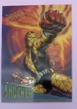1995 Spiderman Fleer Ultra 🔥 Clear Chrome * SHOCKER * Insert Card #8 Of 10 picture