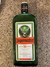 JAGERMEISTER 750 ML GREEN GLASS BOTTLE empty with cap for Holiday Craft Projects picture