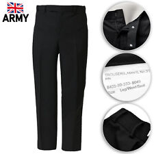 British Army Trousers Pants Uniform Royal Navy No 3 Black Lightweight 60% Wool picture