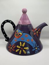Milson & Louis Handpainted Ceramic Cat Teapot w/Lid picture