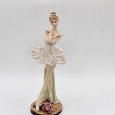 Vintage Ballerina Figurine Ivory Tutu Hand Painted And Gorgeous picture