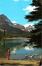 1965, Upper Two Medicine Lake, GLACIER NATIONAL PARK, Montana Postcard picture