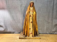 Vintage Folk Art Virgin Mary? Sculpture Religious Figure Hand Made Naive Art picture