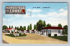 Franklin KY-Kentucky, Homestead Court Motel, c1955 Vintage Souvenir Postcard picture