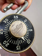 Vintage 1930s Dudley Combination Pad Lock WORKS - Chicago IL Engraved picture