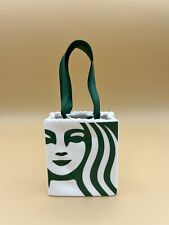 Starbucks 2019 Limited Ceramic Tote Holiday Ornament/Gift Card Holder - NEW picture