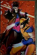 Gambit & Wolverine Virgin Foil Cover 10/10 C2E2 Exclusive Book By NATWA ART picture