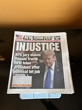 INJUSTICE DONALD TRUMP GUILTY ON ALL CHARGES NY POST NEWS 5/31 2024 picture