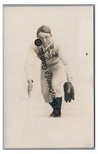 RPPC BASEBALL Player Catcher Uniform Syndicate Team Vintage Real Photo Postcard picture