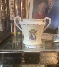 Antique Moschendorf Colonial Woman in Hat Small vase Bavaria 4 3/4” H picture