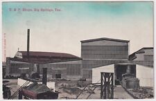 TEXAS AND PACIFIC RAILROAD SHOPS POSTCARD BIG SPRINGS TEXAS 1916 picture