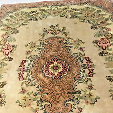 Vintage 1950's Rare Colors Kerman Persian Hand Knotted 81in X 52in / Wool Rug picture
