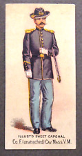 1888 N224 Kinney Military CO. F (unattached) CAV. MASS. V.M. Tobacco Card picture