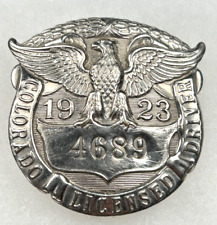 1923 Colorado Chauffeur Badge #4689 picture