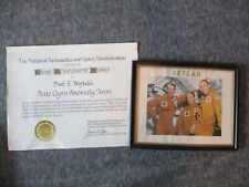 1973 NASA SPACE SHUTTLE SKYLAB ASTRONAUT SIGNED PHOTO + LETTER +GYRO CERTIFICATE picture