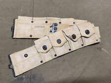 ORIGINAL WWI WWII US ARMY M1910 INFANTRY FIELD 9 POCKET AMMO BELT-DATED 1917 picture