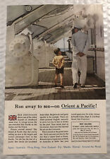Vintage 1959 Orient & Pacific Lines Original Print Ad Full Page Run Away To Sea picture