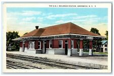 c1940's The G. & J. Railroad Station Exterior Greenwich New York NY Postcard picture