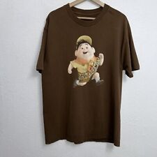 Disney Pixar's UP Cast And Crew Russell  Tee Brown T-Shirt Short Sleeve Large picture