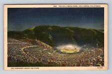 Hollywood CA-California, Aerial Hollywood Bowl, Antique, Vintage c1987 Postcard picture