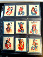 British American Tobacco early 1900's Set of 50 Indian chief collector cards picture