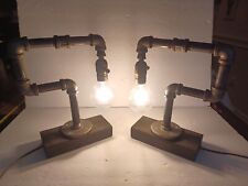 Industrial Style Waterpipe/Steampipe Table Lamps (2) 12